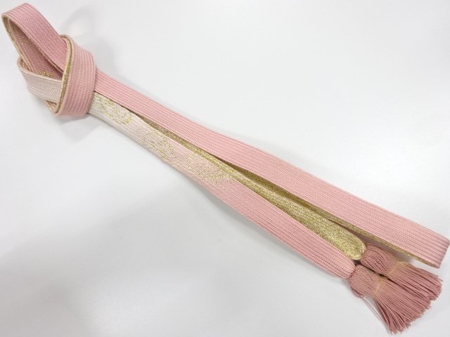 未使用品　正絹　撚り房　手組帯締め